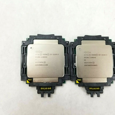 Matching Pair Intel Xeon E5-2630 V3 8-Core 2.4GHz SR206 LGA2011-3 Processor CPU
