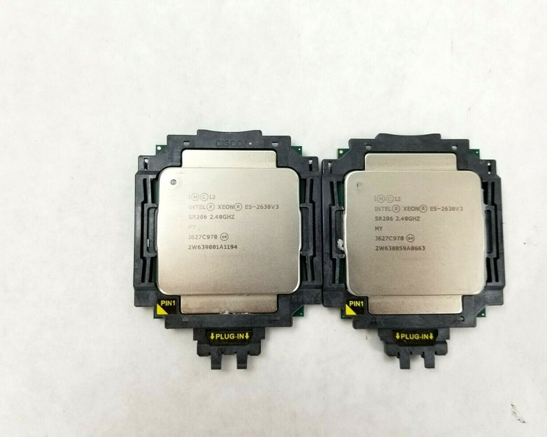 Matching Pair Intel Xeon E5-2630 V3 8-Core 2.4GHz SR206 LGA2011-3 Processor CPU