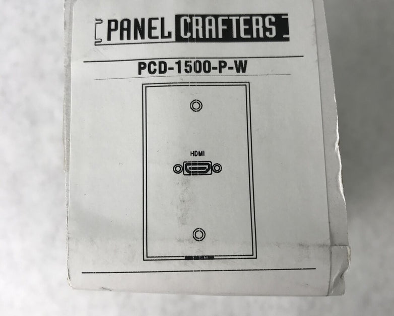 Lot of (2) Panel Crafters 1-Gang HDMI Wall Plate PCD-1500-P-W