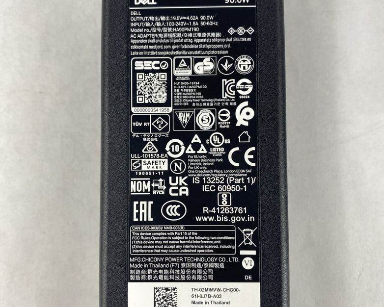 Dell LA90PM111 90W AC Adapter Mix Lot of 10 With HA90PM190