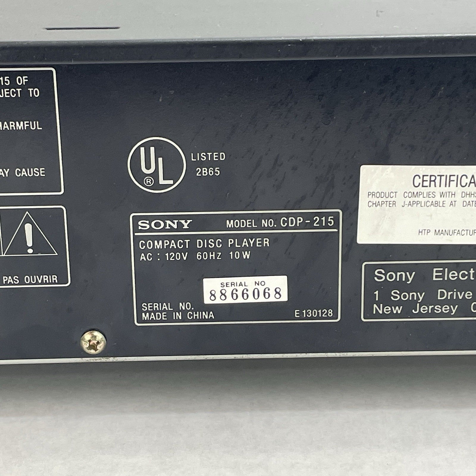 Sony CDP-215 Single Disc CD Player Tested8