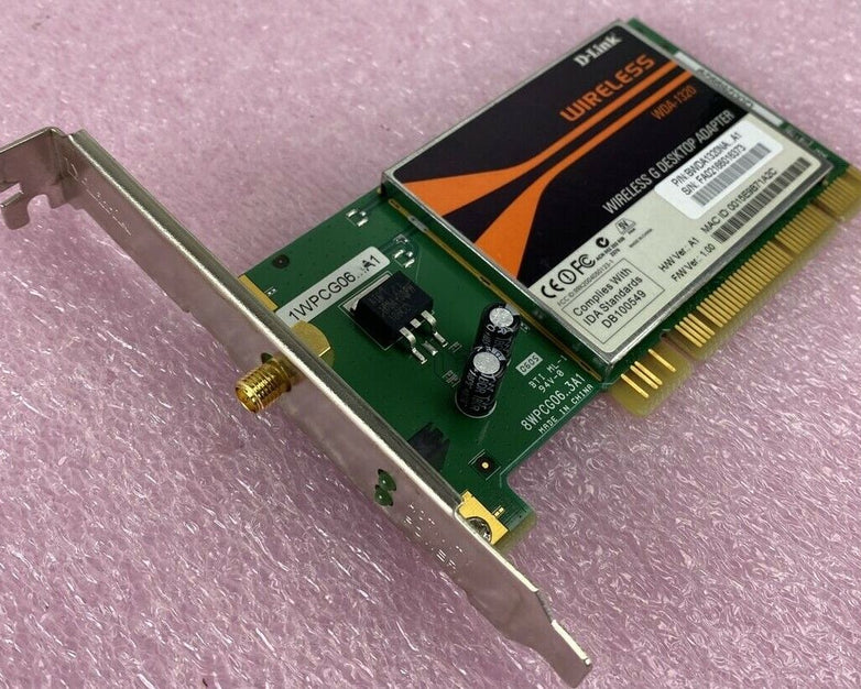 D-Link WDA-1320 Wireless G Desktop Adapter 54Mb/s RP-SMA PCI Card (Lot of 3)