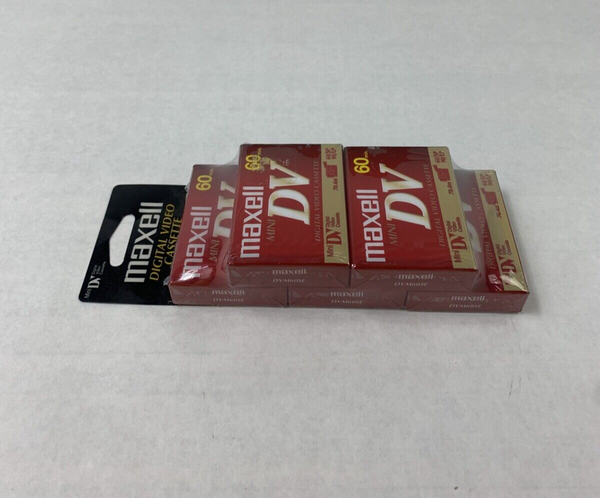 5-Pack Maxwell DVM60SE Digital Video Cassette