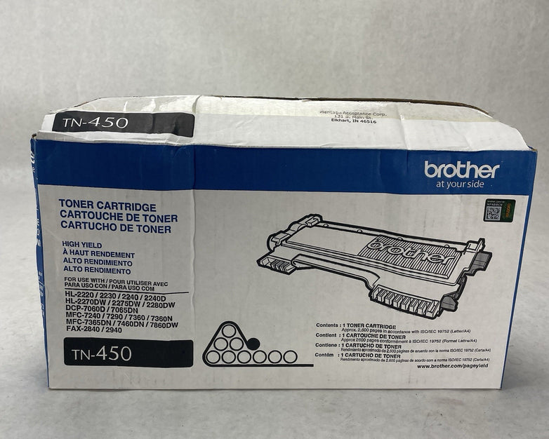 Brother TN450 TN-450 Black Toner Cartridge