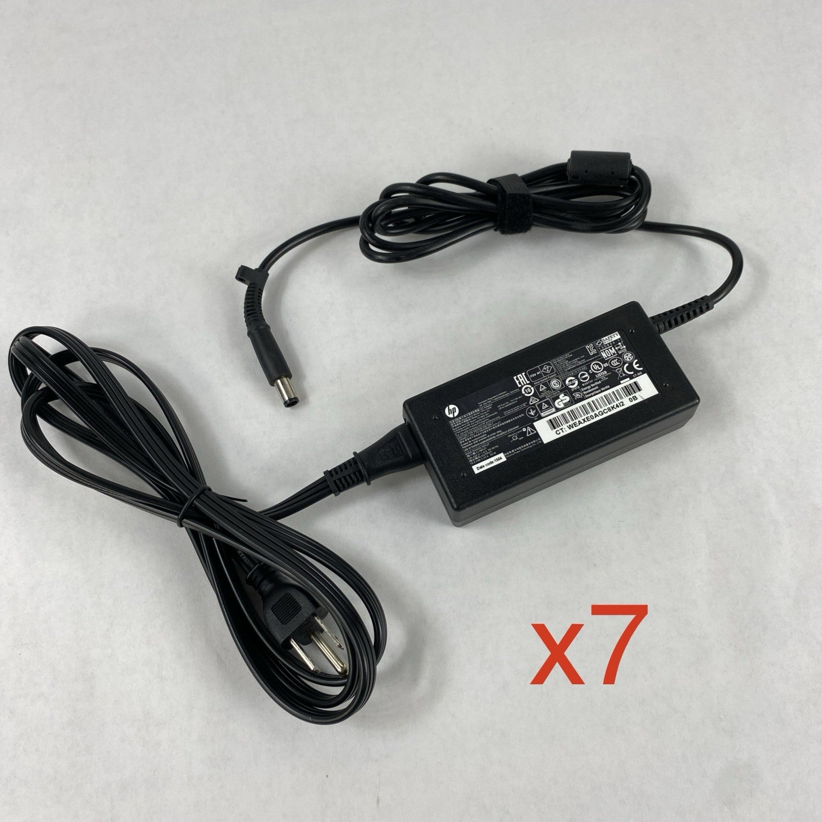 HP TPC-CA58 65W 19.5V 3.33A 7.4mm Barrel Charger AC Adapter (Lot of 7)0
