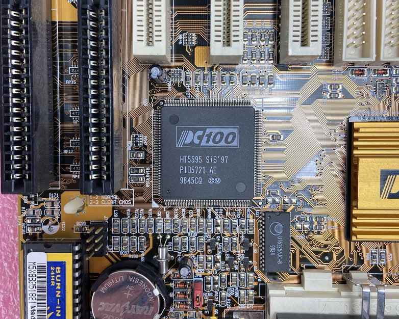 PC CHIPS M590 Motherboard AMD K6-2 3D MMX 149MHz 64MB RAM Baby AT 2x ISA