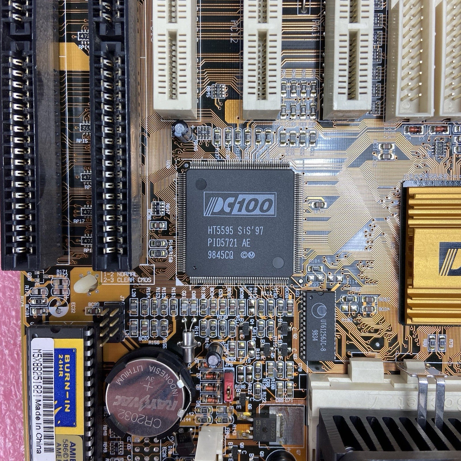 PC CHIPS M590 Motherboard AMD K6-2 3D MMX 149MHz 64MB RAM Baby AT 2x ISA6