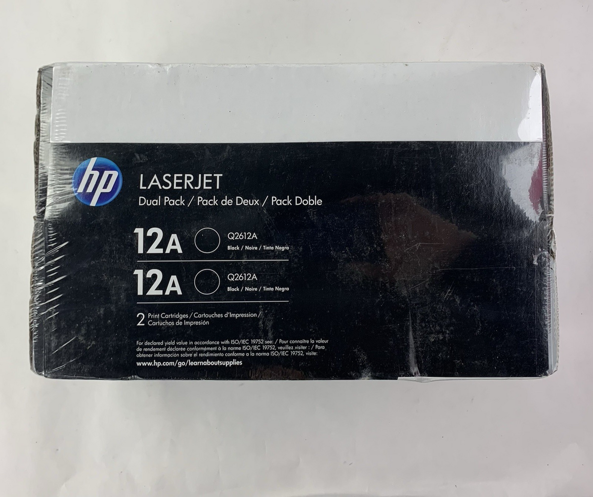 HP Q2612D LaserJet 12A Black Dual Pack Print Cartridges Pack of 2 - New4