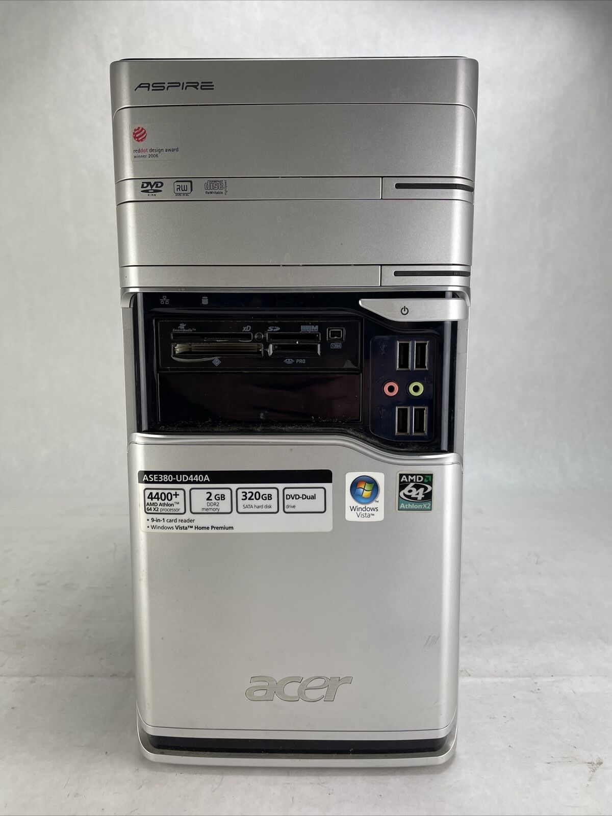 Acer Aspire ASE380-UD440A MT AMD Athlon 64 x2 2.31GHz 2GB RAM No HDD No OS