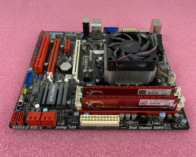 Biostat TA75M Motherboard AMD A8-3870 3.00 GHz 3GB RAM w/ Shield