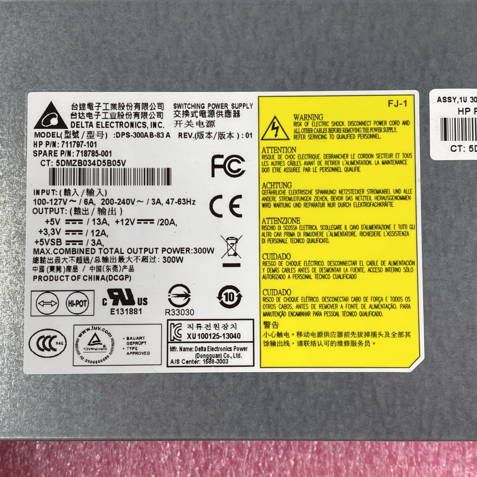 Delta Electronics DPS-300AB-83A Switching Power Supply Tested