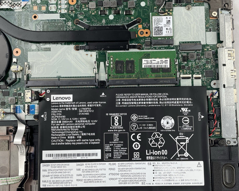 Lenovo ThinkPad L580 15.6" i5-8250U 1.60 GHz 8 GB RAM No SSD/OS/AC - Missing Key