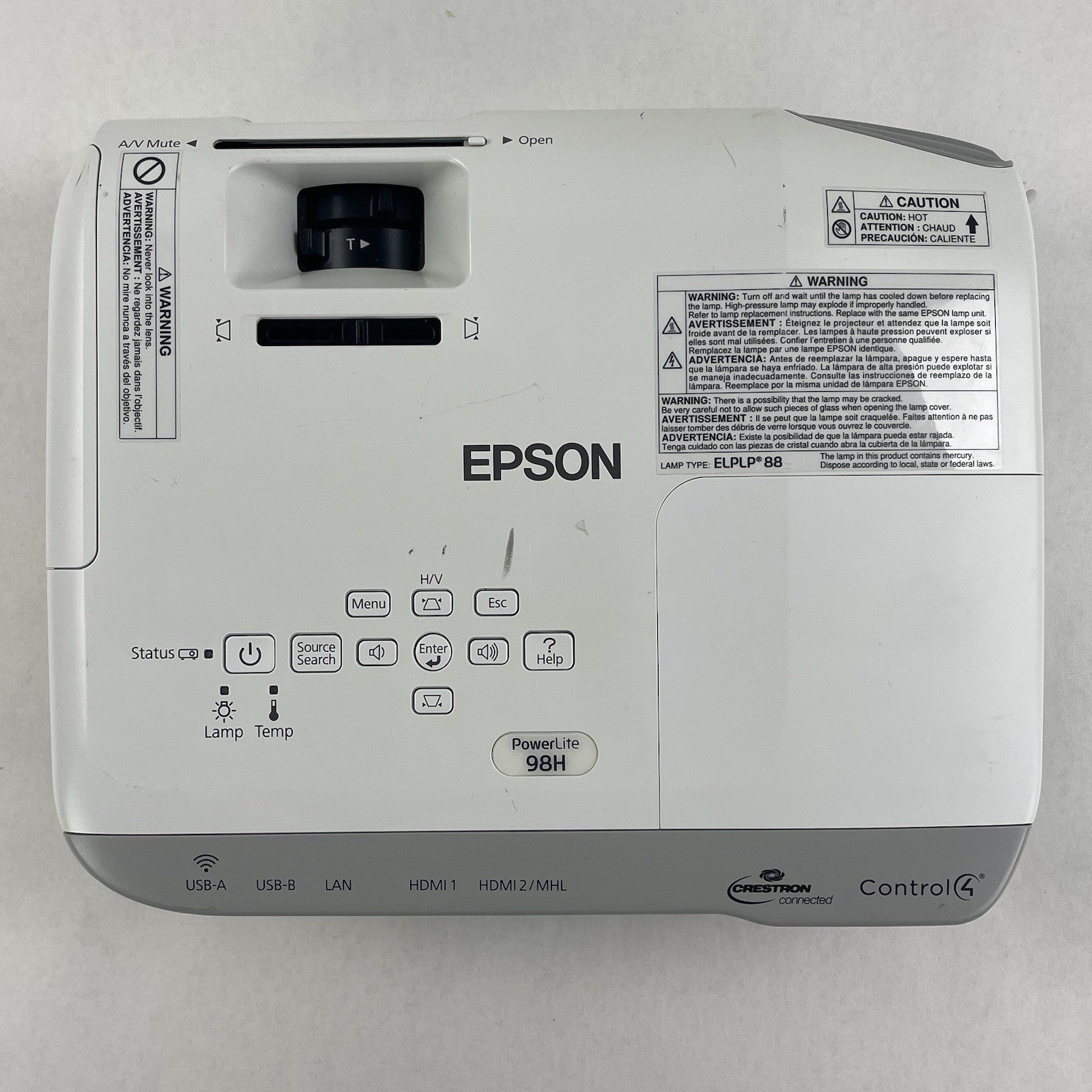 Epson H687A White Portable 100-240V 3LCD LCD (456 Lamp Hours)