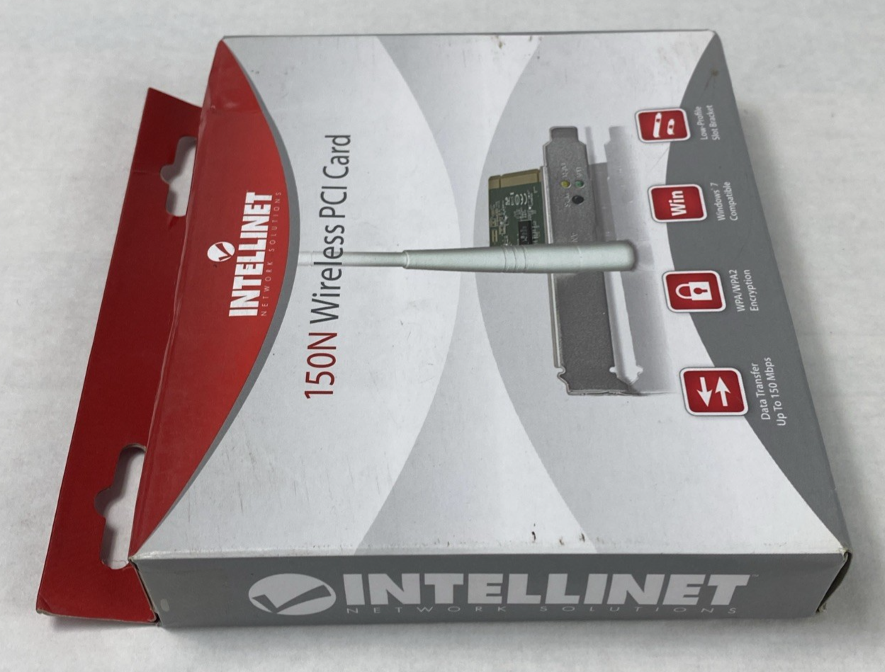Intellinet 150N Wireless PCI Card with 3dBi Detachable Dipole Antenna