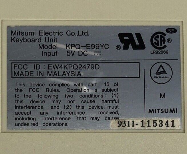 Mitsumi Electric KPQ-E99YC Wired Keyboard