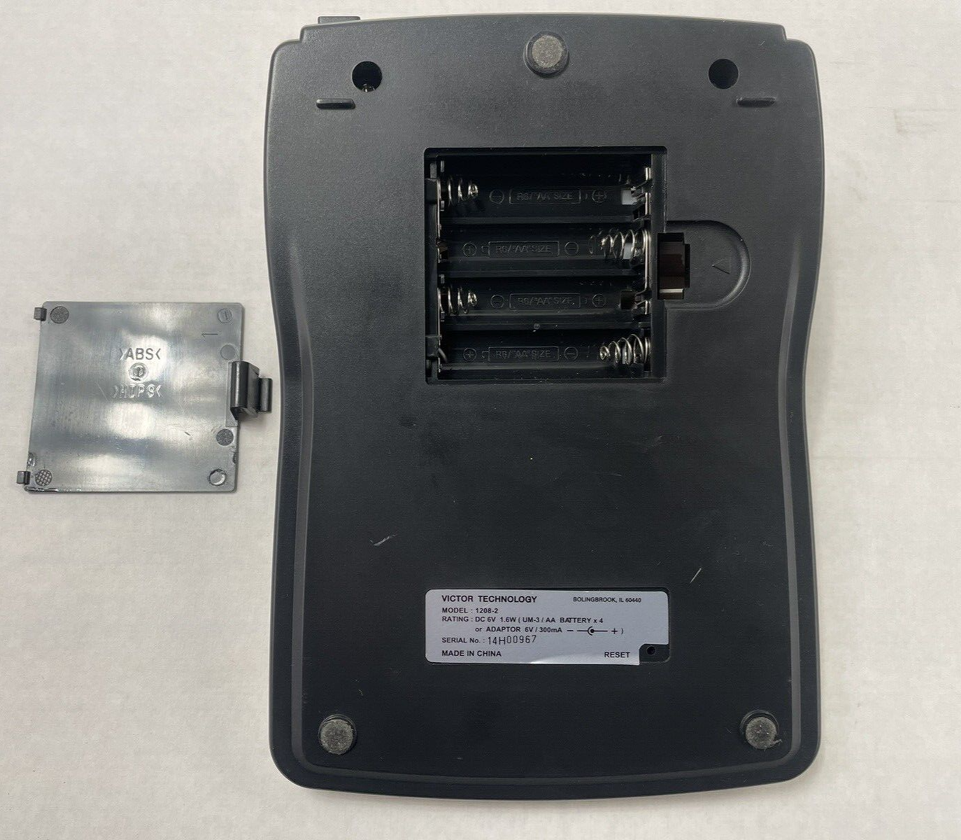 Victor 1208-2 Compact Printing Calculator No Power Cord Battery-Use Only