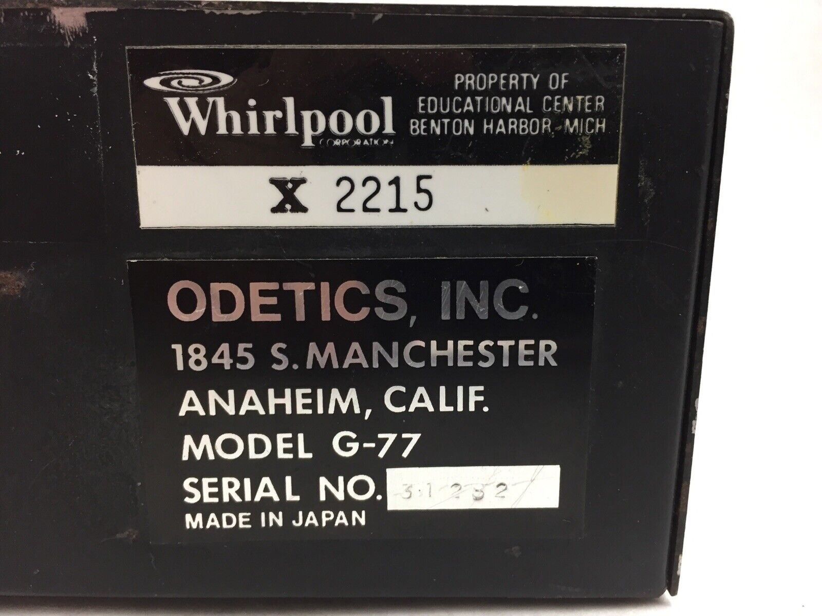 Odetics Inc G-77 GYYR Video Timer