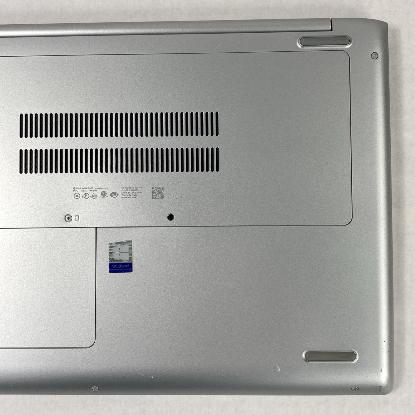HP ProBook 450 G5 Intel Core i5-7200U 2.50 GHz 8 GB RAM 15.6" No HDD No OS