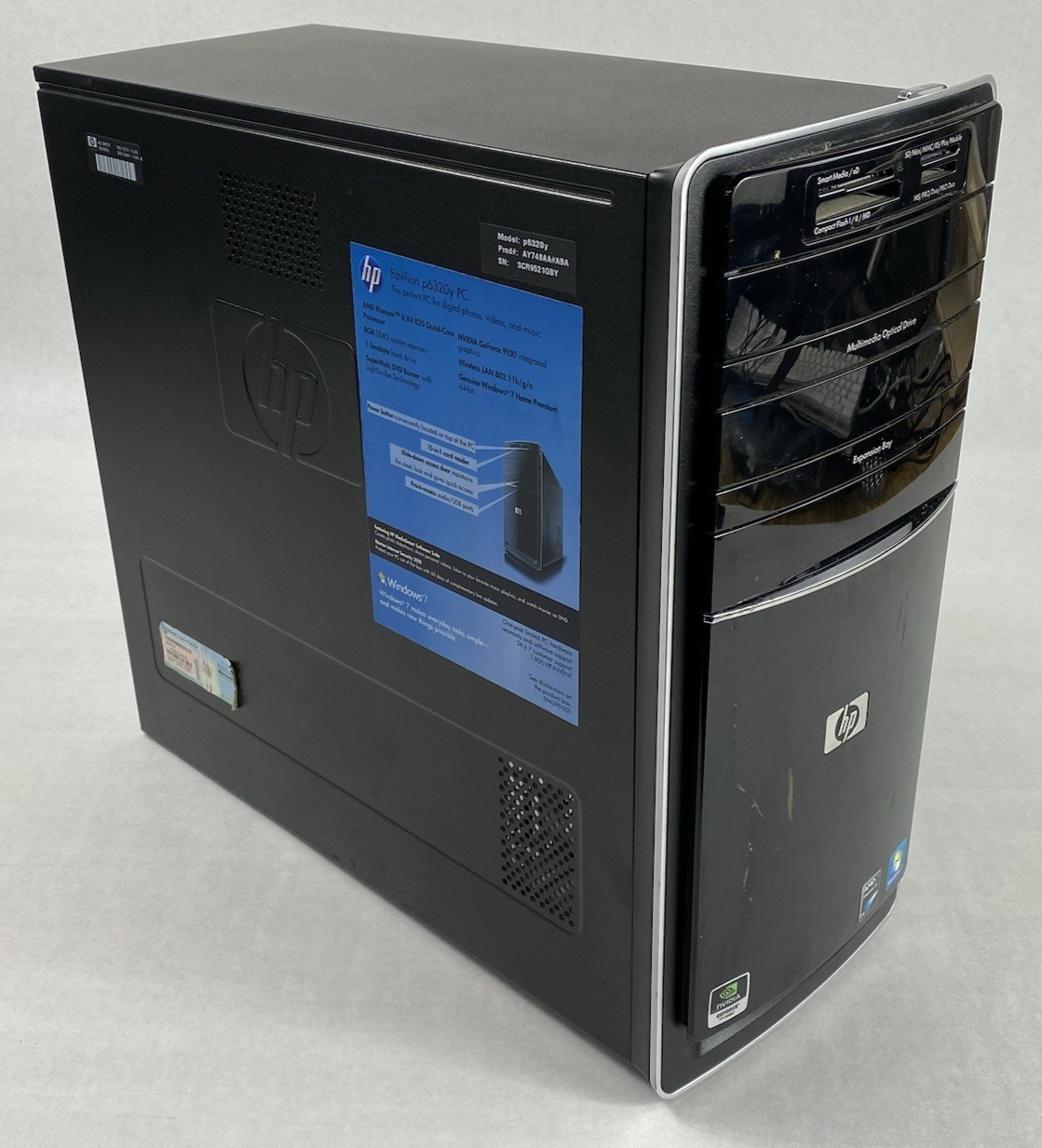 HP Pavilion P6320y MT AMD Phenom 2 x4 820 2.80GHz 4GB RAM No HDD No OS