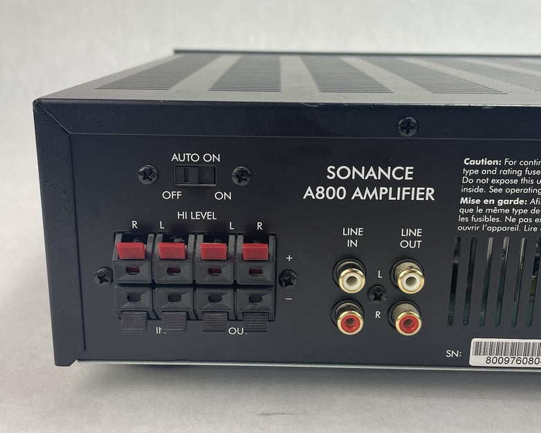Sonance A800 8-Channel Power Amplifier Fully Tested Parts Or Repair