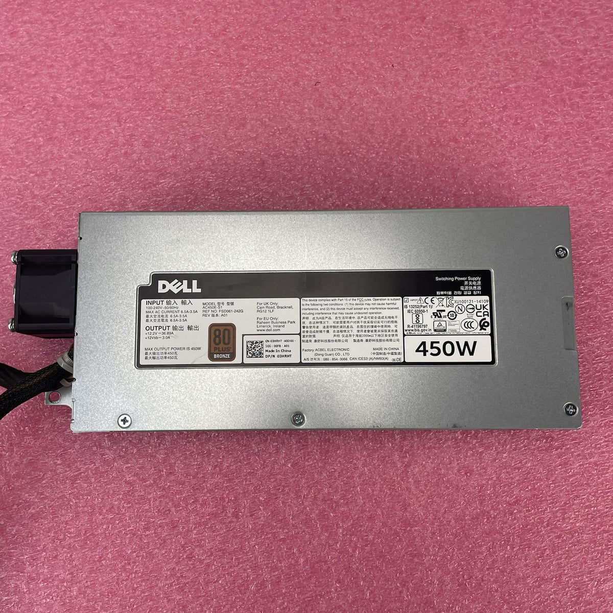 Dell AC450E-S1 450W 80 PLUS Bronze Power Supply2