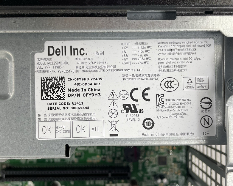 Dell Optiplex 7010 DT i5-3470 3.20 GHz 4 GB RAM No HDD/OS