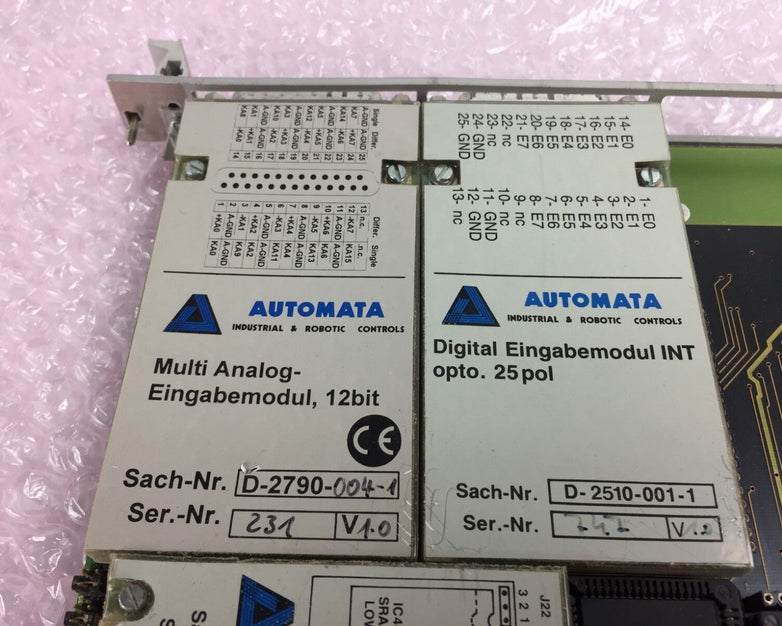 Automata D-2100-022-1 D-2790-004-1 D-2510-001 VME Multi E/A PLC Module Multi/EA