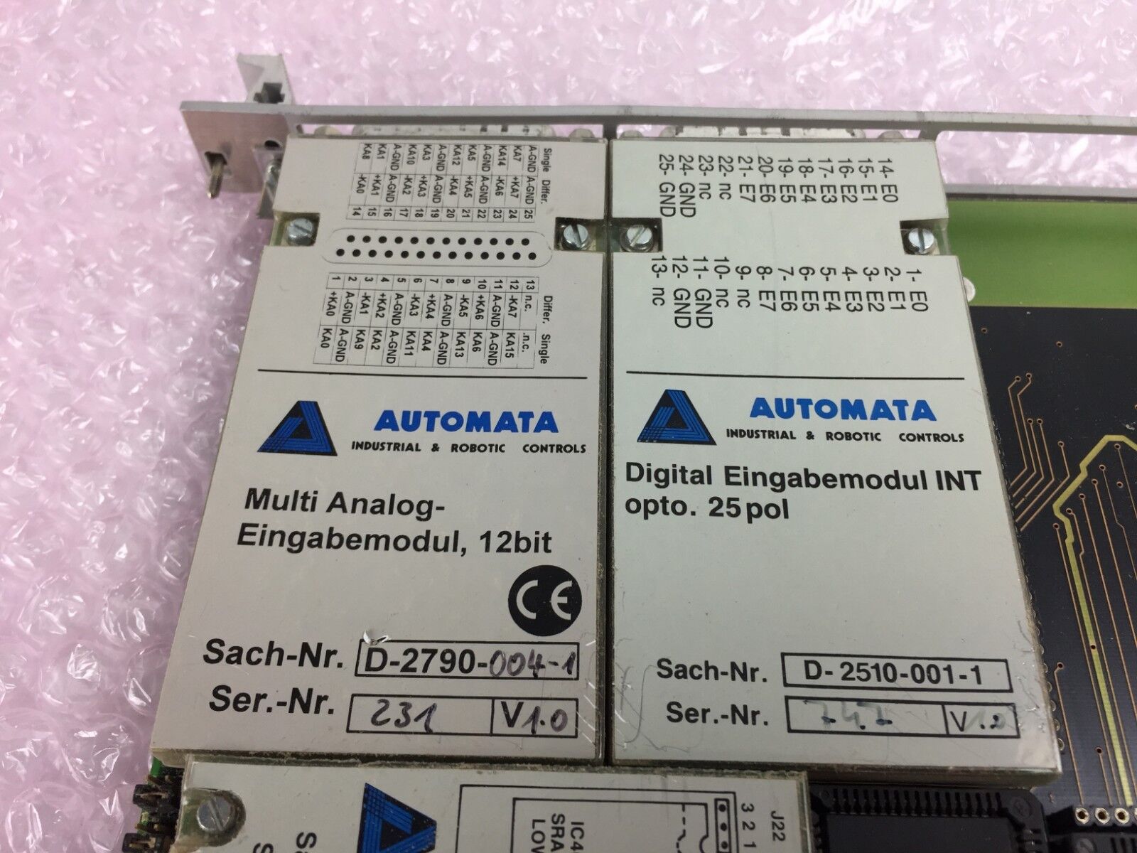 Automata D-2100-022-1 D-2790-004-1 D-2510-001 VME Multi E/A PLC Module Multi/EA