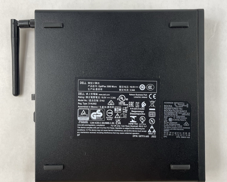 Dell Optiplex 3080 Micro i5-10500T 2.30 GHz 8 GB RAM W/AC No SSD/OS