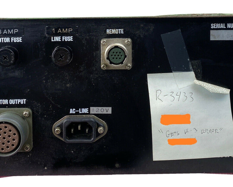 Yuasa CPNC-100 indexer servo controller R-3433 BUSTED POWER SWITCH