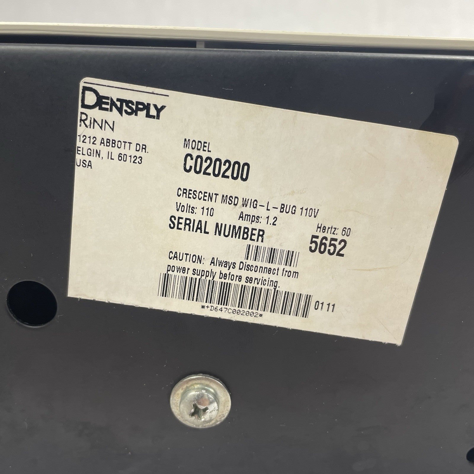 Dentsply C020200 Crescent MSD WIG-L-BUG