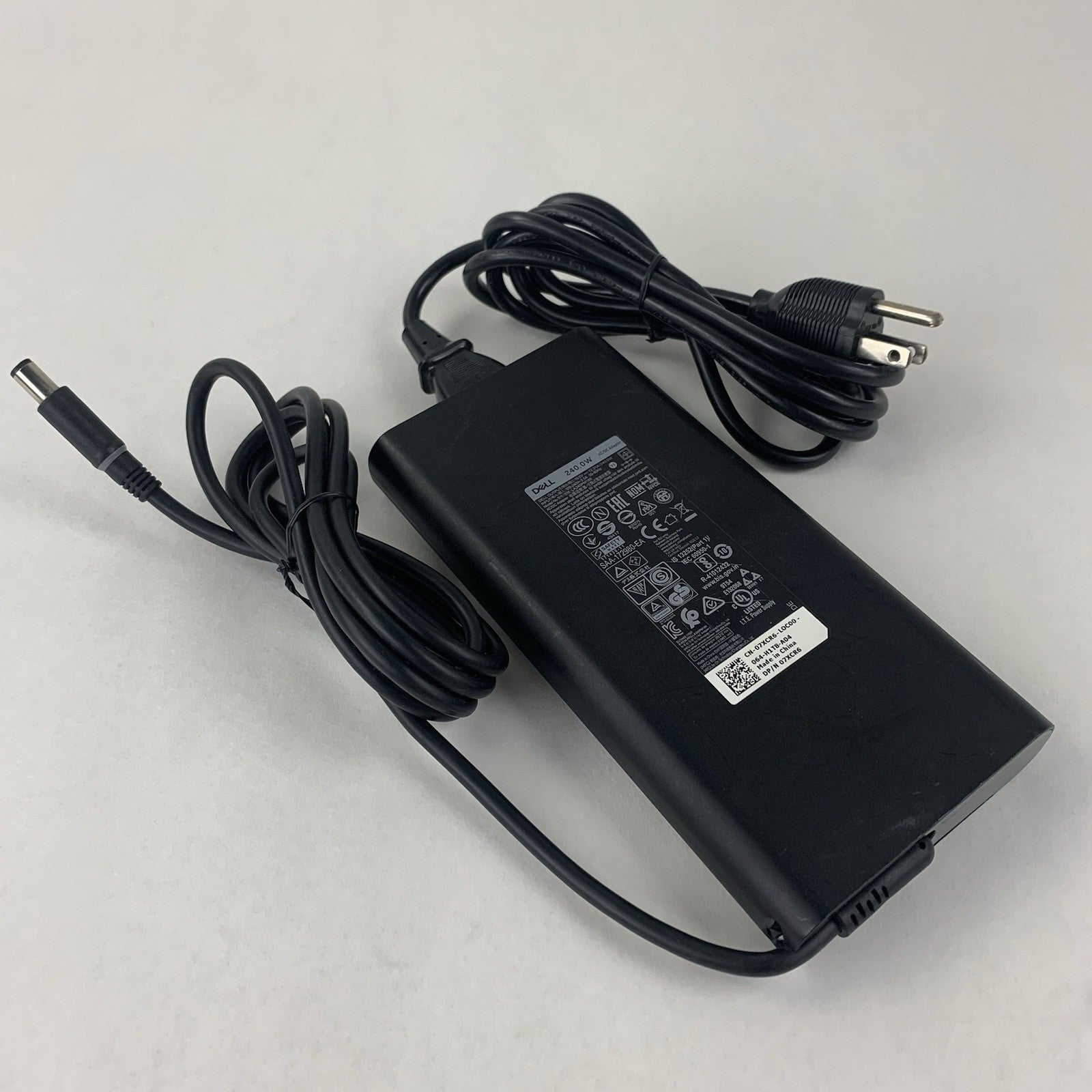 Dell LA240PM180 240 Watt Laptop AC Power Adapter 19.5V 12.3A Large Tip w/ Cable0
