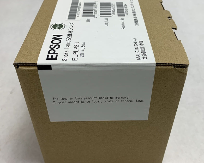 Epson ELPLP 38 OEM Projector Spare Lamp - New Sealed