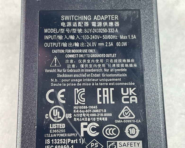 Genuine Shenzhen SOY-2400250-332-A Switching Adapter 24V 2.5A 60W Power Supply