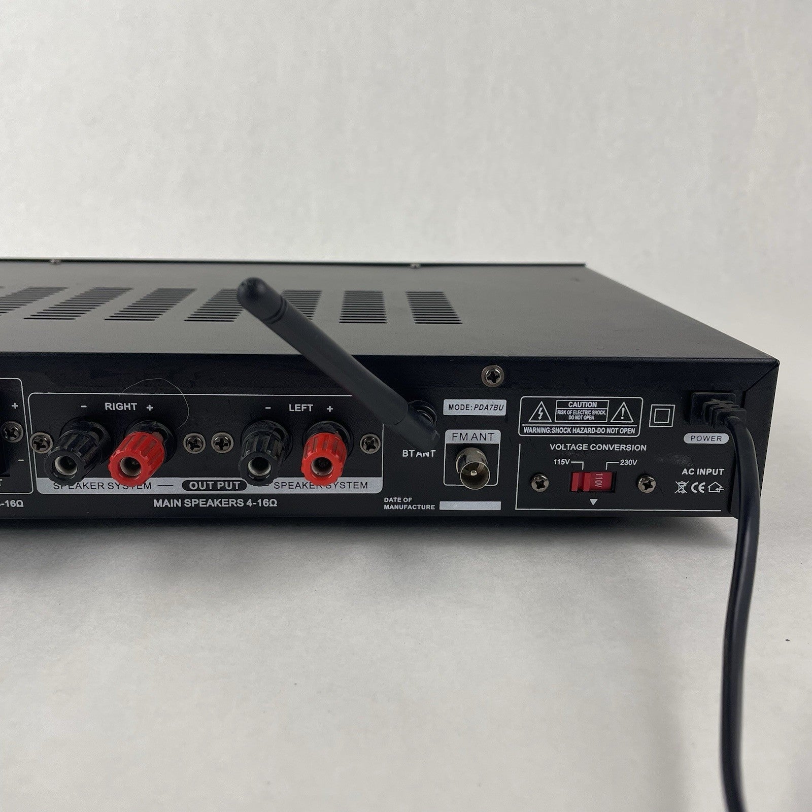 Pyle Home Amplifier Receiver 200W Digital AUX FM Antenna PDA7BU For Parts7