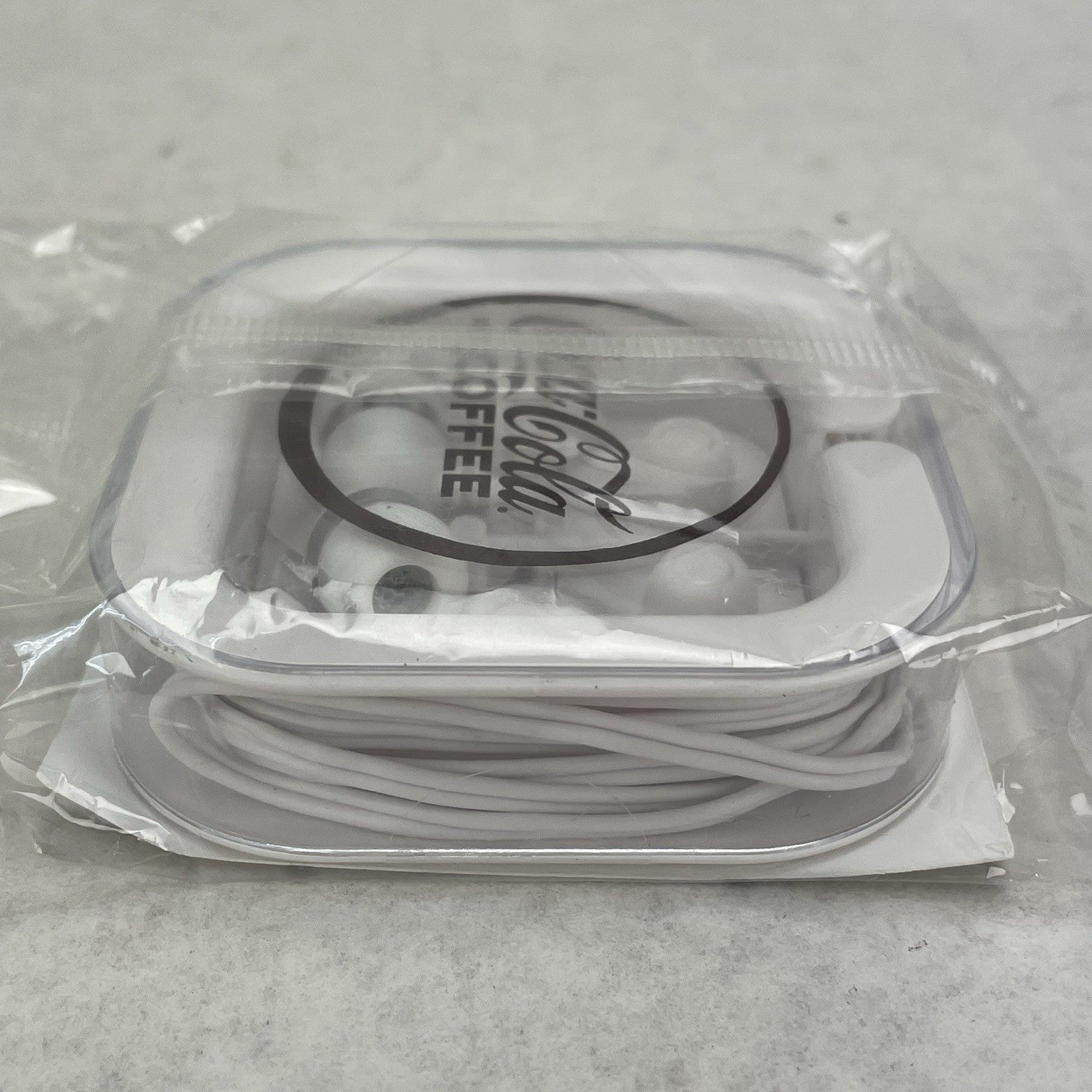 Coca-Cola with Coffee Coke Branded Wired Earbuds Headphones White Lot of 104