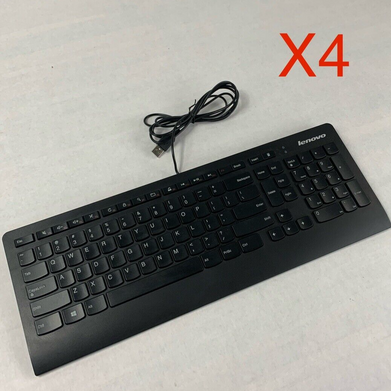 Lot of 4 Lenovo KU-0989 Keyboard 54Y9489