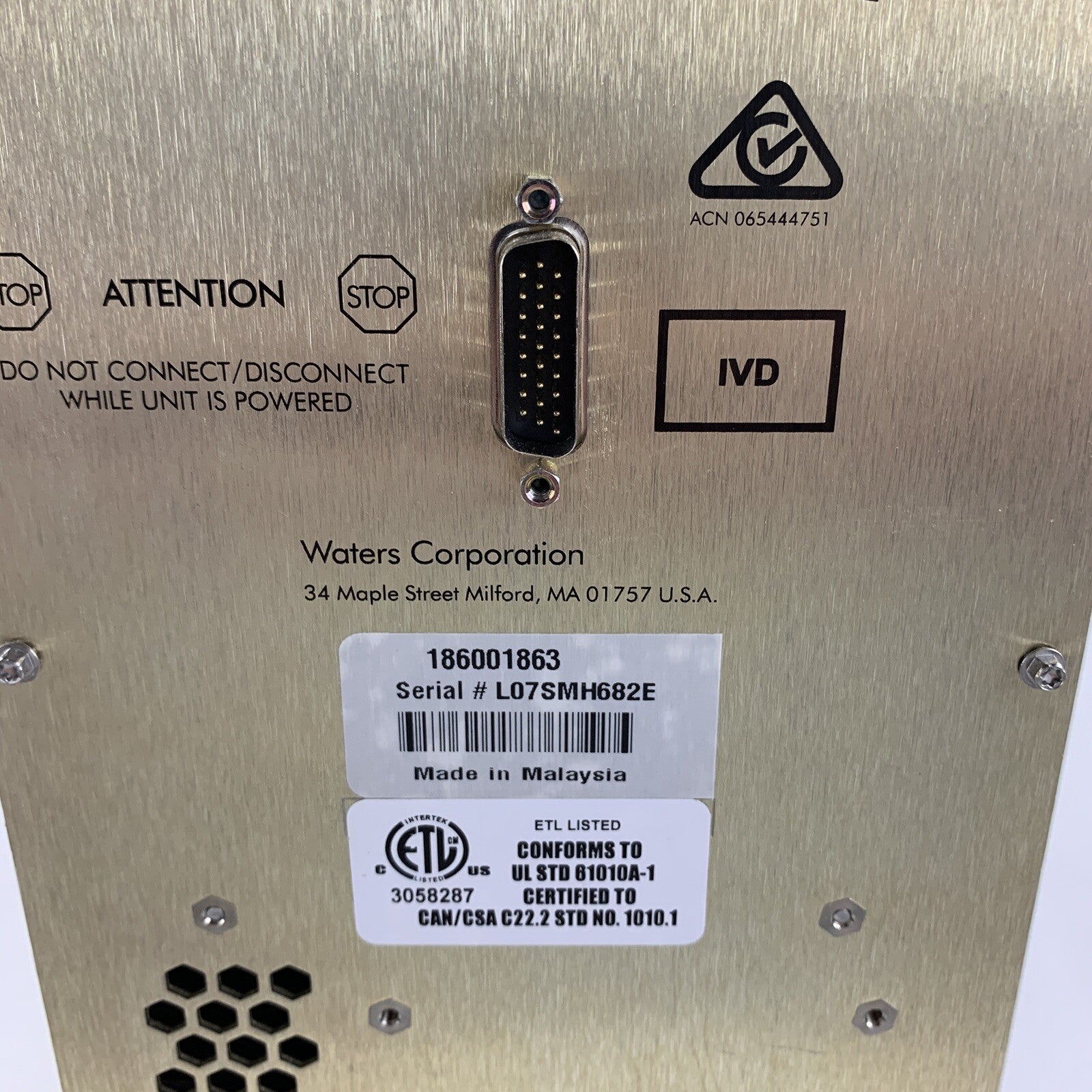 Waters 186001863 SMH HPLC Alliance Column Heater for Separations Module Untested
