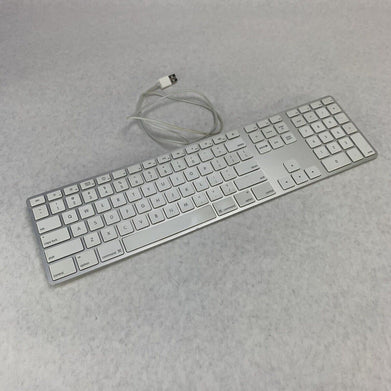 Apple Mac Keyboard Genuine A1243 USB Ultra Thin Aluminum Keypad Used