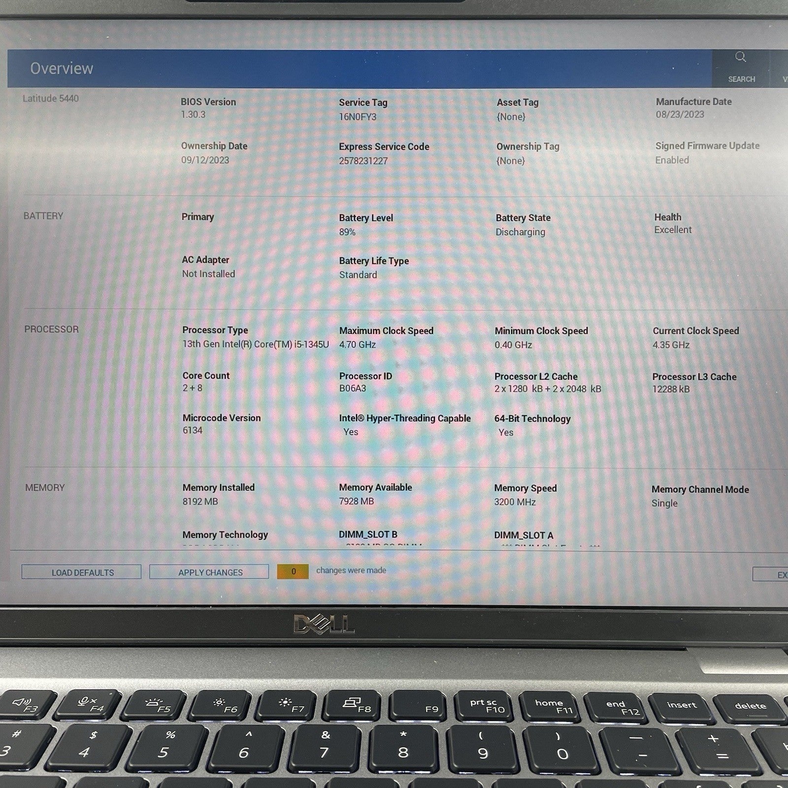 Dell Latitude 5440 14" i5-1345U 4.35 GHz 8 GB RAM No SSD/OS/AC - Bad Bottom2