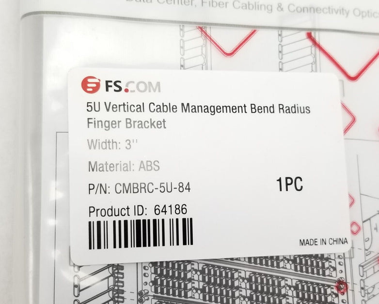 Lot of (8) CMBRC-5U-84 5U Vertical Cable Management Bend Radius Finger Bracket