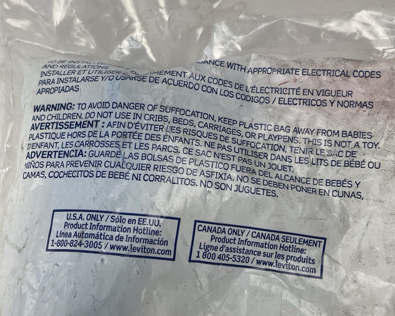 Leviton 5F100-4LL Precision Molded Fiber Adapter Plate Blue
