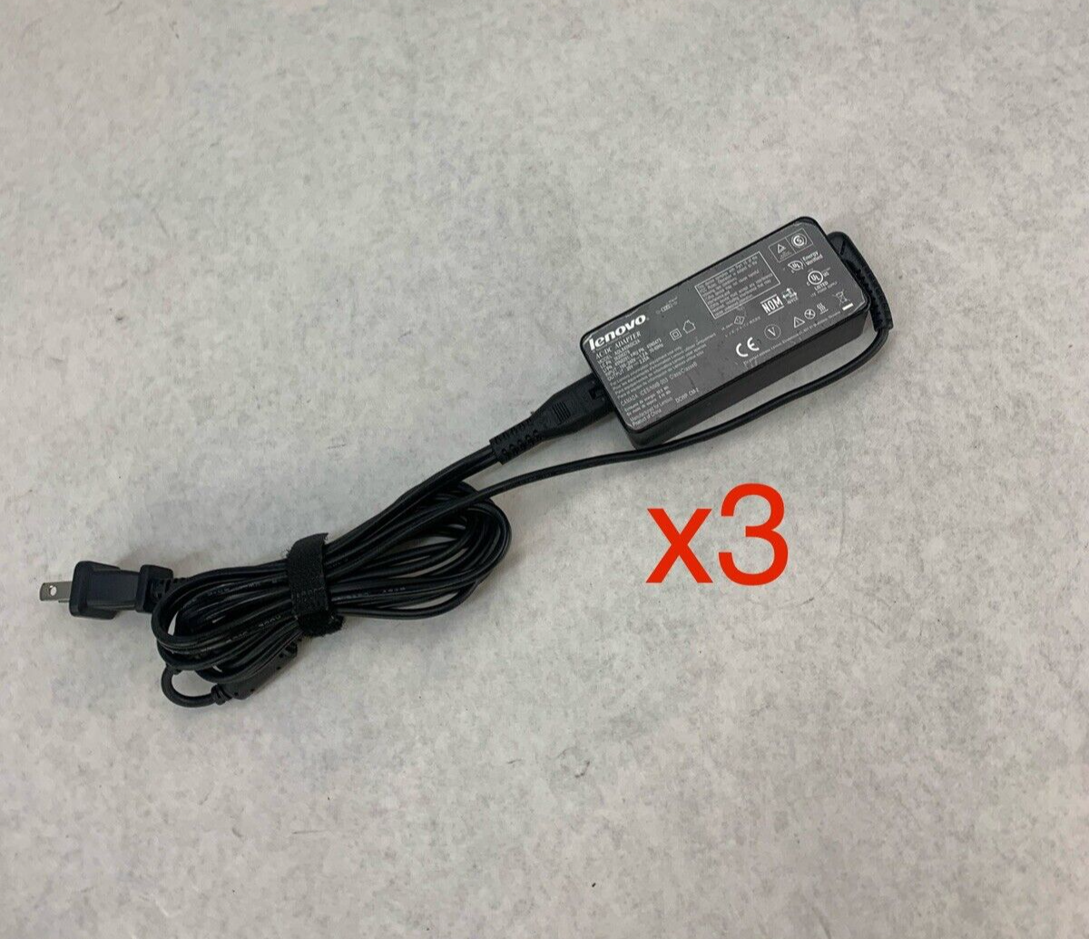 Lot of 3 Lenovo ADLX45NDC2A AC/DC Adapter 20V