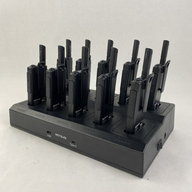 Retevis RB39P 10 Way Radios w/ Charging Base No AC Adapter Untested