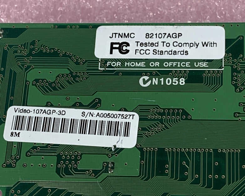 Jaton JTNMC VCTR82107AGP Video-107AGP-3D Trident 9880 8MB AGP Video PC VGA Card