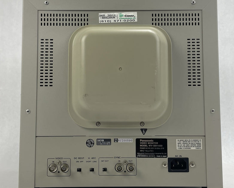 Panasonic WV-BM1400 Black and White Video Monitor For Parts
