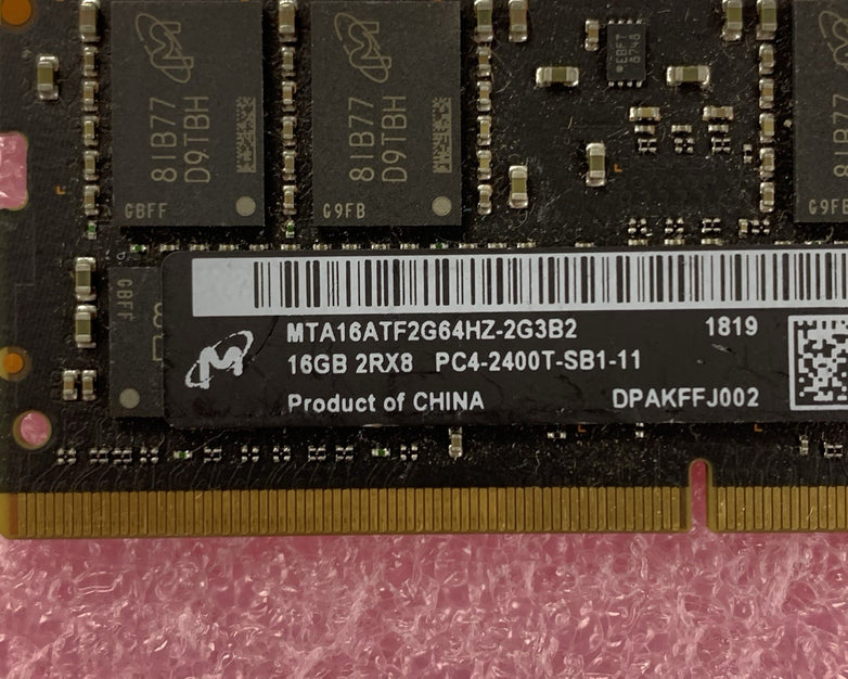 Micron MTA16ATF2G64HZ-2G3B2 16 GB SODIMM PC4-2400 DDR4 Laptop SDRAM