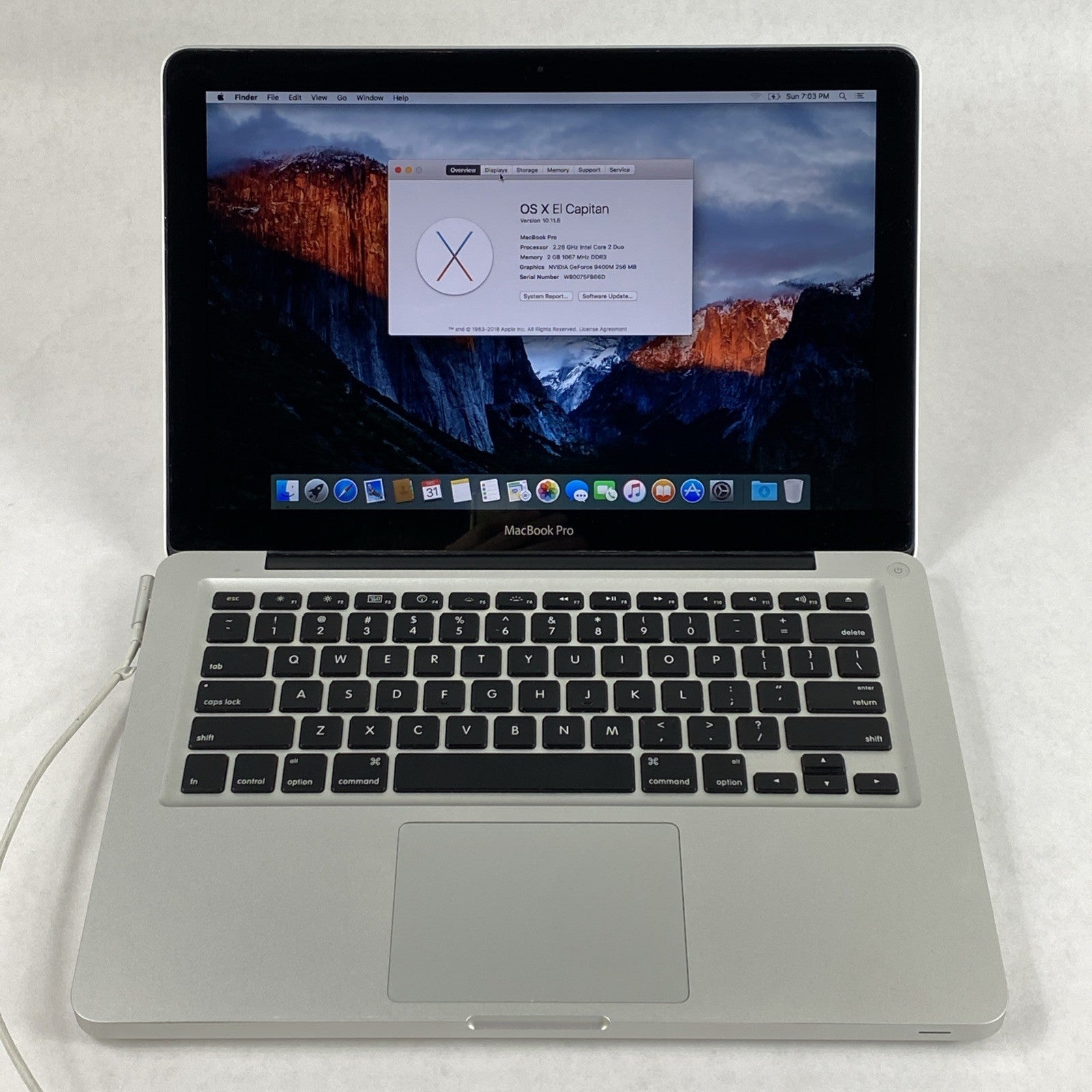 Apple MacBook Pro A1278 2009 13" Intel Core 2 Duo 2GB RAM 160GB HDD0