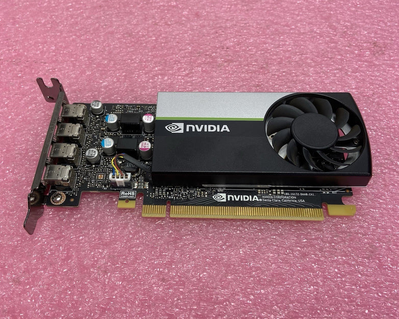 PNY Nvidia Quadro T1000 4GB GDDR6 PCIe x16 Mini DP x4 Low Profile Graphics Card