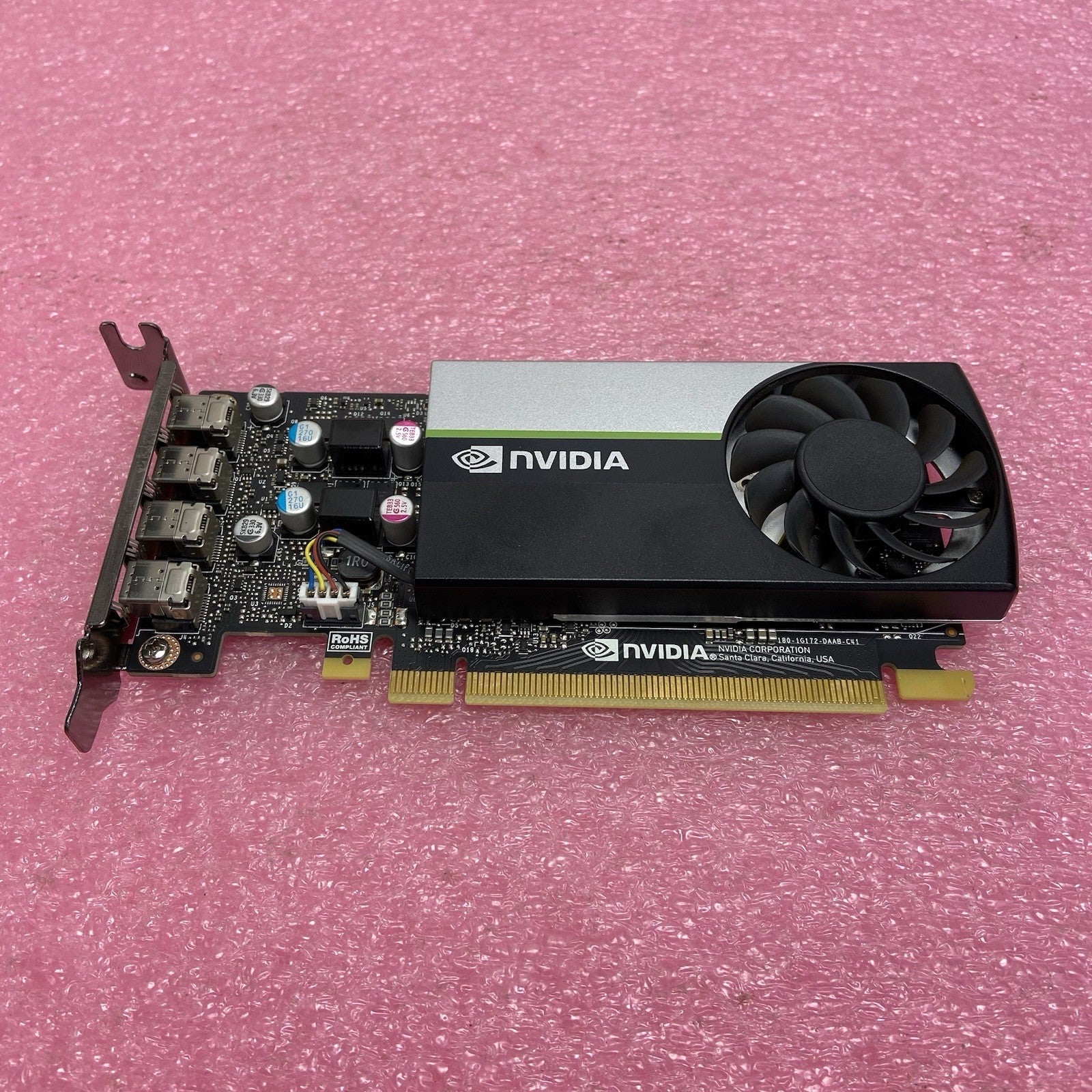 PNY Nvidia Quadro T1000 4GB GDDR6 PCIe x16 Mini DP x4 Low Profile Graphics Card4